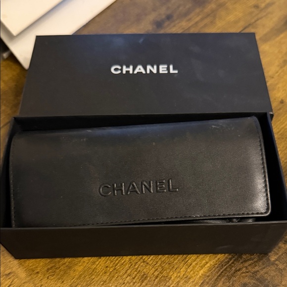 CHANEL Black Sunglasses with Silver Accents main image 6